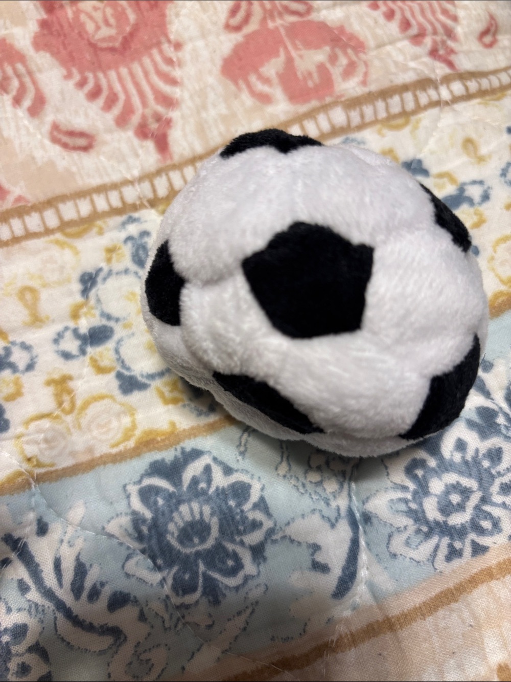 Plush Soccer Ball Kids Toy - White and Black